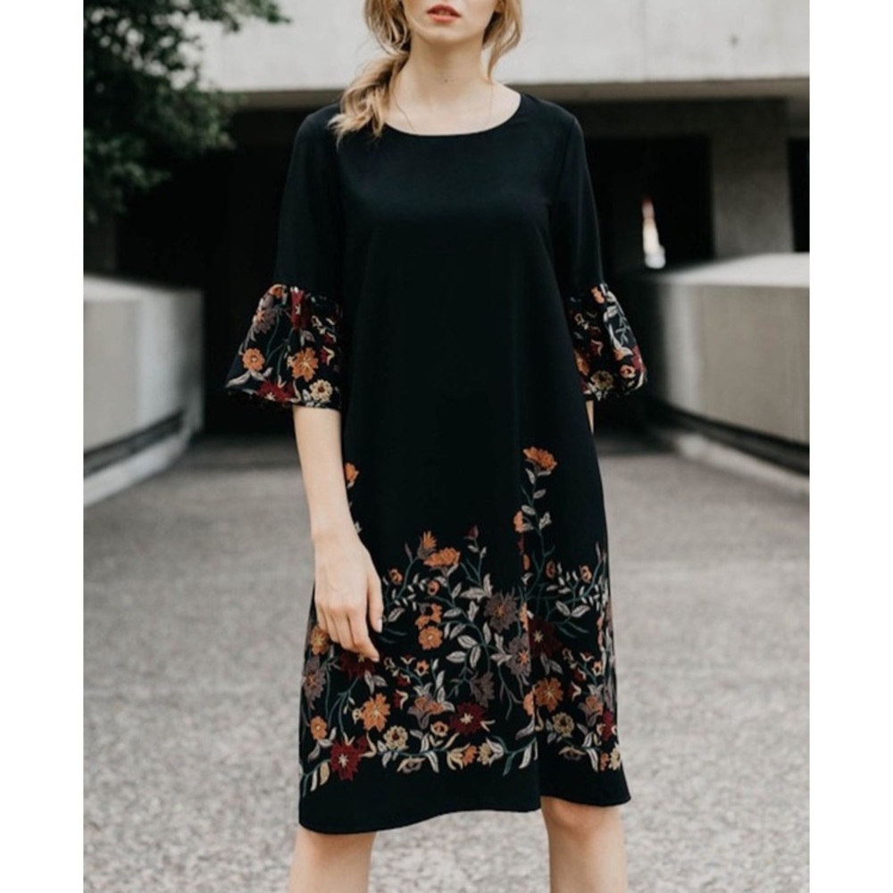 Les Amis Boutique Dress with Bell Sleeves